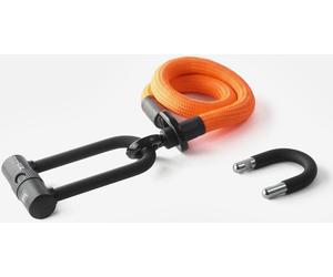 Texlock U-lock con cable textil Ojal U/X -lock acid / naranja S - 80cm