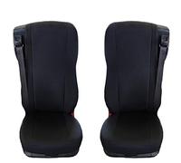 Texmar Diseñado para adaptarse a fundas de asiento a medida de tela para camión DAF 106 XF, color negro, 2 piezas