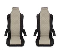 Texmar Funda para Asiento DE Coche, Negro Y Beige, 2 Unidades, para Renault T, Renault C