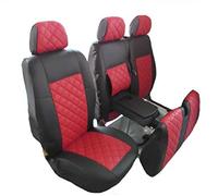 Texmar Fundas de asiento delantero diseñadas para adaptarse a IVECO DAILY después de 2015 con volante a la derecha, fundas de asiento de piel ecológica, 2+1 (1 individual 1 doble)