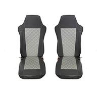 TEXMAR - Fundas de asiento para camión Mercedes Actros MP4 modelos posteriores a 2014, en cuero sintético gris