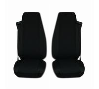 TEXMAR Fundas para asientos de camioneta de tela negra Lux, 2 piezas