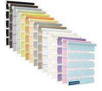 TEXMAXX® Estor doble con fijación sin agujeros - 70 x 100 cm (ancho de tela 66 cm) en Azul/Estores para ventanas sin agujeros/Estor interior para ventanas sin agujeros/Estores dobles sin agujeros incl