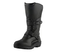 Texpeed Botas Moto Hombre Cuero - Adventure 100% Botas De Moto Impermeables De Corte Largo Homologadas Por La CE Para Motos Touring Cruiser - Negro - EU 43