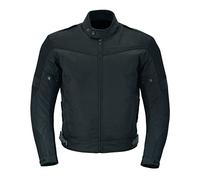 Texpeed Chaqueta moto hombre 4 estaciones con protecciones - Impermeable de motociclista con armadura CE (EN 1621-1) - Verano/invierno - Negro - 5XL