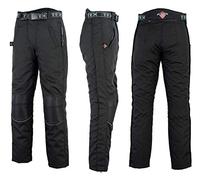 Texpeed Cubre pantalón Moto Verano/Invierno - sobre Pantalones con Cremalleras a lo Largo de Toda la Pierna - Impermeables - Negro XXL Cintura/Pequeño Pierna