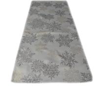 texpot Camino de mesa 40 x 140 cm bordado copos de nieve dorado Navidad camino de mesa