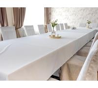 Texpot Mantel 180 x 350 cm Algodón Mantel brillante blanco