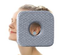TEXSTEAD Almohada de oreja con piercing para dormir de lado, almohadas de espuma viscoelástica para el dolor de oído, almohada perforada CNH, cuadrada, gris