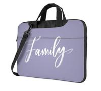 Text Family On Pale - Funda acolchada para laptop de 15.6 pulgadas, color morado claro