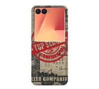 Text Top Secret Art Vintage Caso Del Tirón Funda Carcasa Case para Samsung Galaxy Z Flip 7