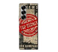 Text Top Secret Art Vintage Funda Carcasa Case para Samsung Galaxy Z Fold 7