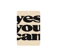 Text Yes You Can On - Ambientadores minimalistas para coche, 4 unidades, tarjetas perfumadas colgantes, tarjetas perfumadas para coche, tabletas de aromaterapia