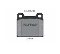 Textar 2103501 Pastilla de Freno de Disco Trasero para Mercedes-Benz W123 S123
