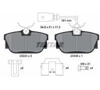TEXTAR 2322416 Juego de pastillas de freno Trasero para VW Kombi T2 Bus (22, 7X)