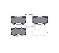 TEXTAR 2438601 Pastillas de freno delantero para Sequoia Tundra LX XG