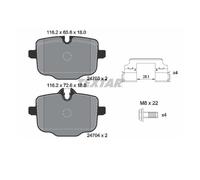 Juego de pastillas de freno TEXTAR 2470301, atrás