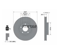 TEXTAR 2X Disco De Freno Delante Ø297 Mm Ventilado Para Mazda CX-5 KE GH 2.2 D