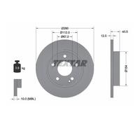 TEXTAR 2x Disco de Freno Delantero Ø260 MM Completo para Mercedes-Benz
