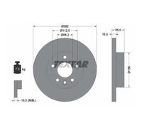 TEXTAR 2x Disco de Freno Delantero Ø282 MM Completo para VW Transporter IV Bus