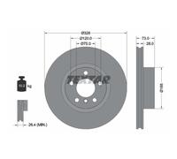 TEXTAR 2X Disco De Freno Delantero Ø328 Mm Ventilado Para BMW X3 F25 XDRIVE20D