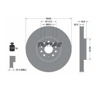 Disco de freno TEXTAR 92229805 delantero, ventilado , 1 Pieza