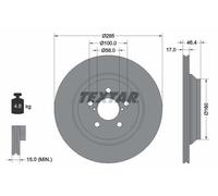 TEXTAR 2X Disco De Freno Trasero Ø285 Ventilado Para Subaru XV GT 2.0I E-BOXER