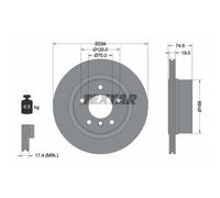TEXTAR 2X Disco De Freno Trasero Ø294 Mm Ventilado Para BMW Z4 Roadster E85