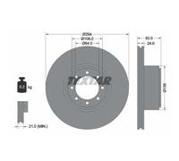 TEXTAR 2X Disco De Freno Trasero Ø294Mm Ventilado Para Iveco Daily IV