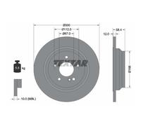 TEXTAR 2X Disco De Freno Trasero Ø300 Mm Para Mercedes-Benz S-Clase W221 SL R230