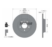 TEXTAR 2x Disco Freno Trasero Ø294 MM Completo para VW Transporter IV Bus 70XB