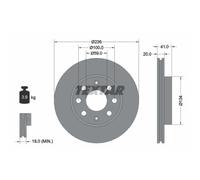 TEXTAR Discos de freno para CHEVROLET: Spark, Aveo, Kalos & DAEWOO: Kalos (Ref: 92133400)