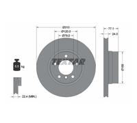 TEXTAR 2x Discos de Freno Delanteros Ø310 MM Ventilado Recubierto para BMW 5er