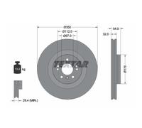 TEXTAR 2x Discos de Freno Delanteros Ø350 MM Ventilado Recubierto para Mercedes
