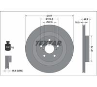 TEXTAR 2x Discos Freno Trasero Ventilado Recubierto para Toyota Rav 4 V Lexus Ux