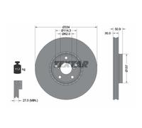 TEXTAR Disco Ø334 Ventilado Delantero Izquierdo Apto para Lexus Is III RC GRS19