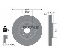 TEXTAR Discos De Freno Ventilados Delante Para Mazda CX-60 KH