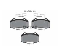 TEXTAR Forros de Freno Delantero para Alfa Romeo Mito Fiat 500C/595C/695C 500/