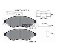 TEXTAR Forros de Freno Delantero para Fiat Ducato Camión/Chasis Peugeot Boxer De