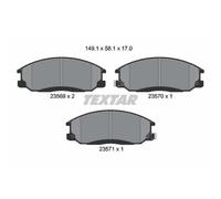 TEXTAR Forros de Freno Delantero para Hyundai H-1 / Starex Ssangyong Rexton W