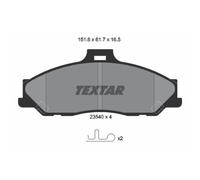 TEXTAR Forros de Freno Delantero para Mazda B-Serie BT-50 Pick-Up Ford Ranger