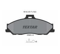 TEXTAR Forros de Freno Delantero para Mazda B-Serie BT-50 Pick-Up Ford Ranger