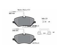 TEXTAR Forros de Freno Delantero para Peugeot 607 407 Sw Citroën C6 C5 III Break