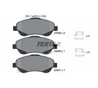 TEXTAR Forros de Freno Delantero para Toyota Corolla Verso Avensis Familiar