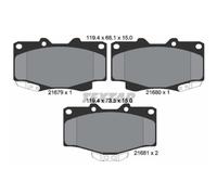 TEXTAR Forros de Freno Delantero para Toyota Land Cruiser 90 4 Runner VW Taro