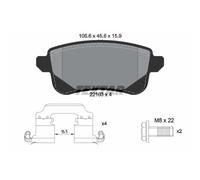 TEXTAR Freno Trasero para Renault Grand Scénic III Espace V de Goma Nissan Juke