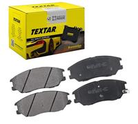 TEXTAR Juego de pastillas de freno Delantero con avisador acústico de desgaste 2372601 Juego de pastillas de freno Compatible con HYUNDAI TERRACAN HP, KIA OPIRUS GH, SSANGYONG RODIUS