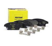 TEXTAR Juego de pastillas de freno Delantero con avisador acústico de desgaste con accesorios 2503401 Juego de pastillas de freno Compatible con OPEL Astra J Sports Tourer P10 Astra J Hatchback P10