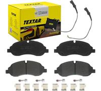 TEXTAR Juego de pastillas de freno Delantero con contacto avisador de desgaste con accesorios 2203401 Juego de pastillas de freno Compatible con FORD Transit Custom V362 Furgón FY, FZ