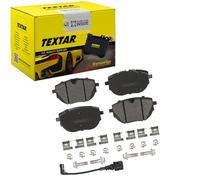 Textar Juego de pastillas de freno 2626801 delanteras con contacto avisador y accesorios